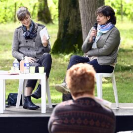 rencontre avec sophie coiffier et claire jacquet lors du festival litterature en jardin 2024